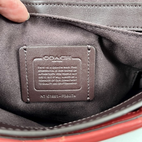 Coach Cassidy Crossbody Bag with Studded Diamond Quilting Red - Picture 12 of 15